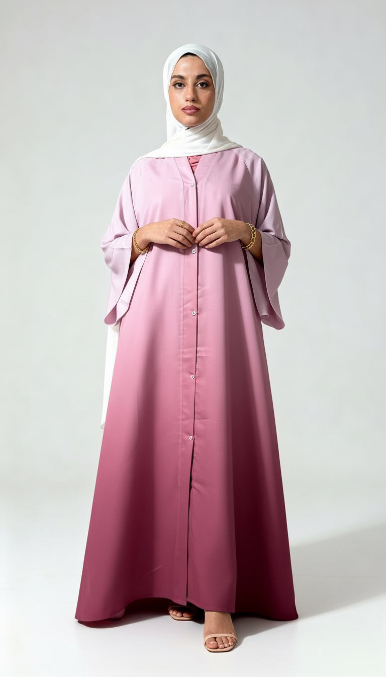Pink Ombre Abaya