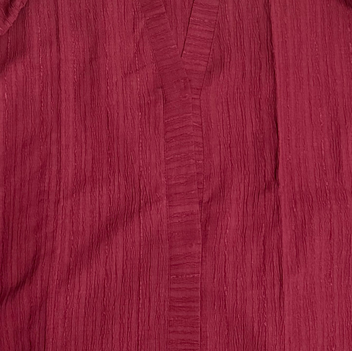 Red Crushed Fabric Abaya