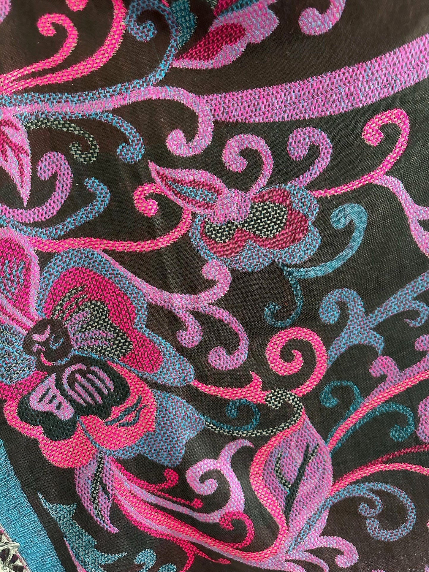 Midnight Floral Pashmina