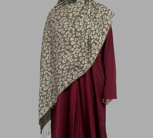 Double sided Leopard Pashmina