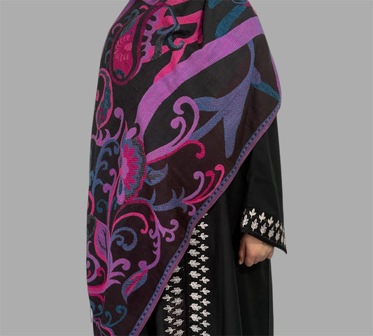 Midnight Floral Pashmina