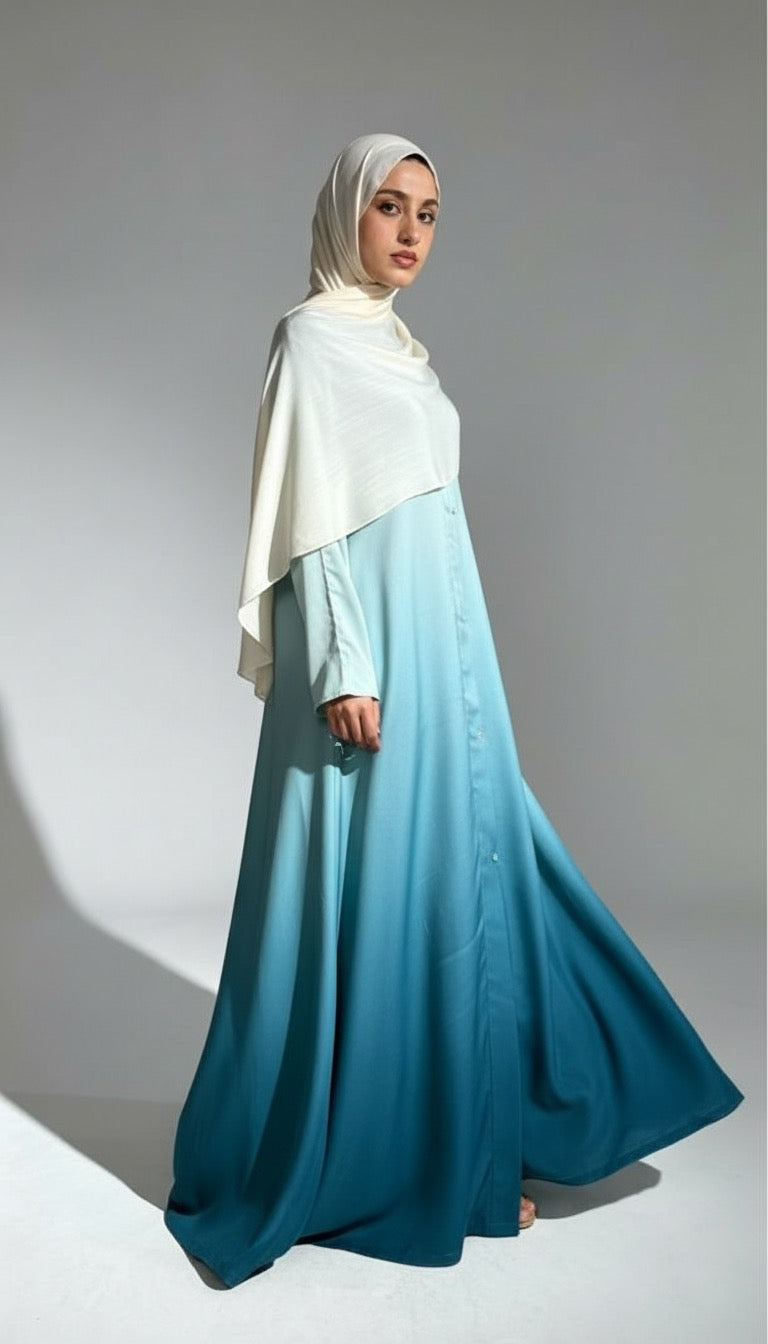 Blue Ombre Abaya