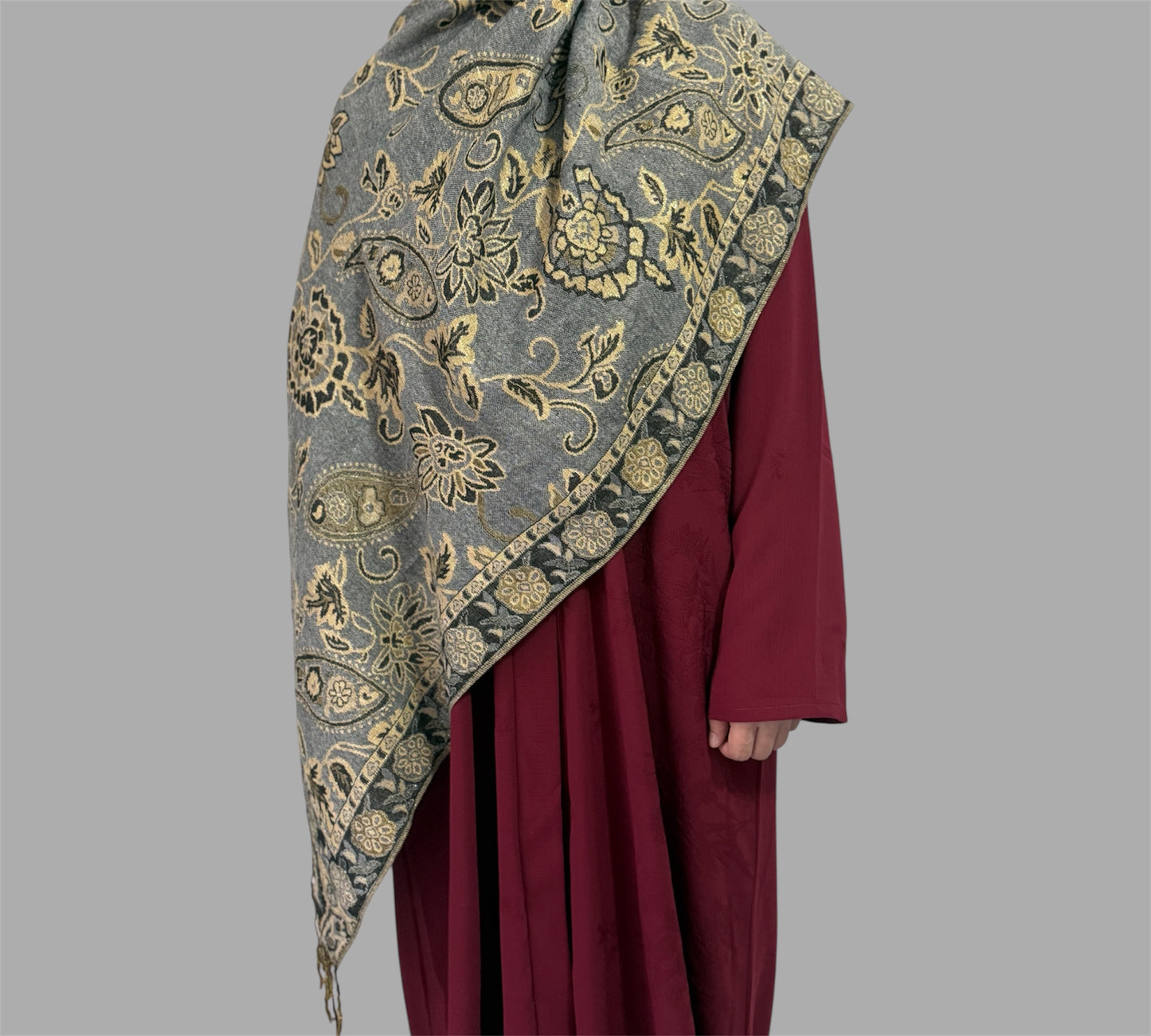 Golden Paisley Pashmina