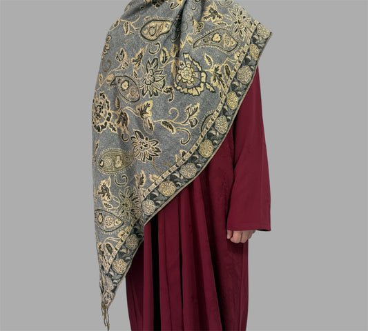 Golden Paisley Pashmina
