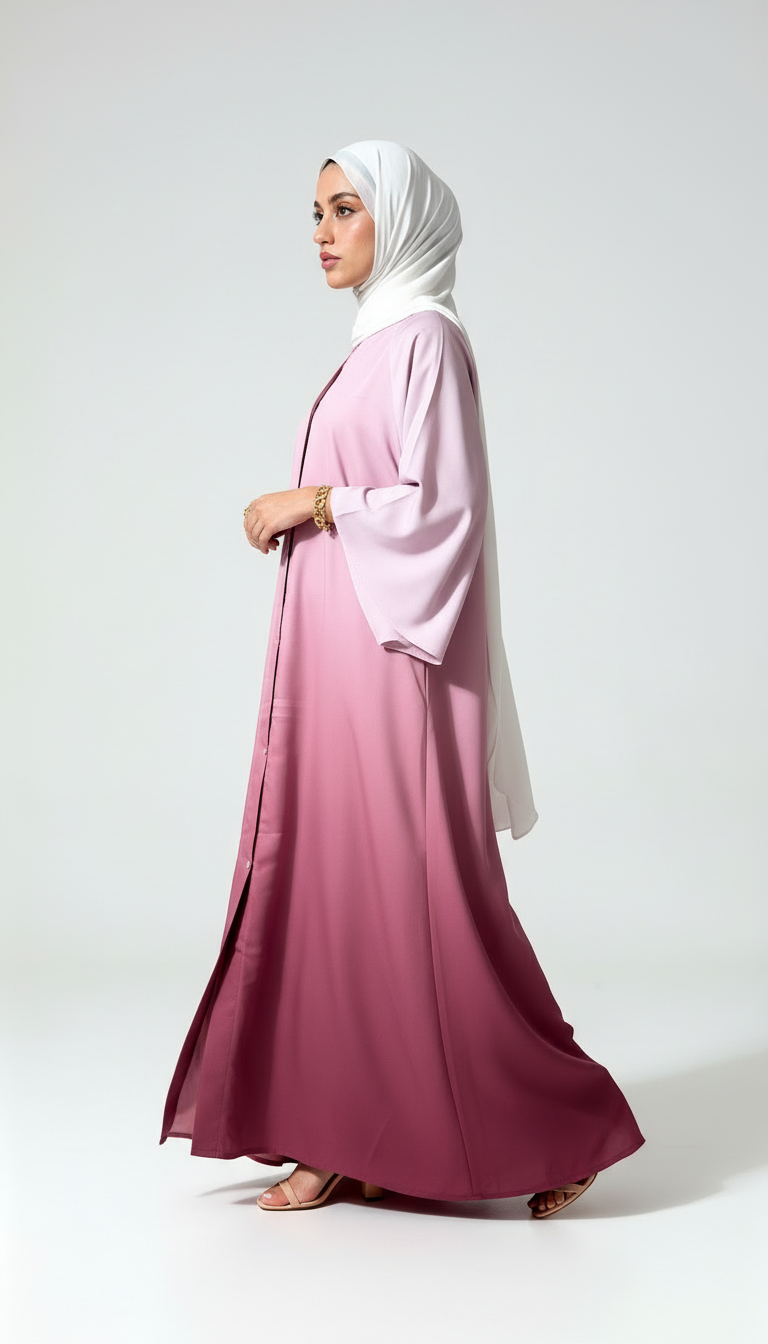 Pink Ombre Abaya